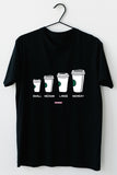Small to Monday Coffee - Graphic T-Shirt Black Color