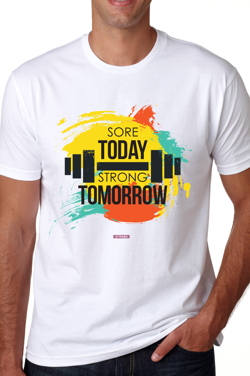 Sore Today Strong Tomorrow White Dry-Fit T-Shirt