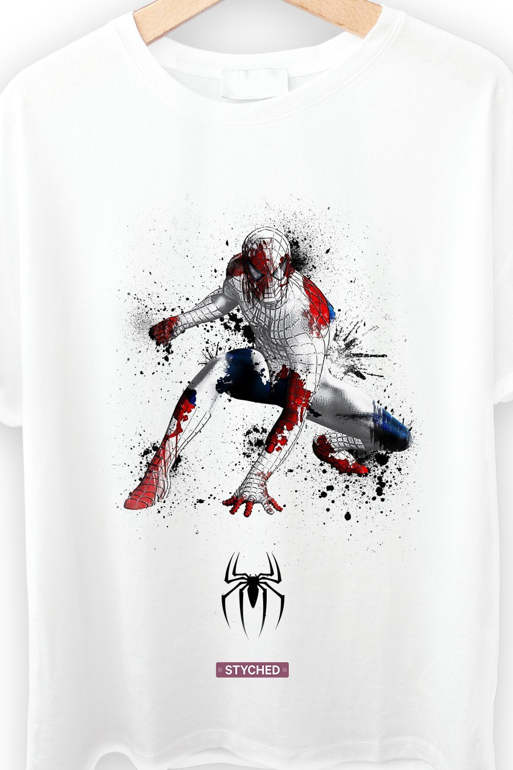 Marvel's Spiderman Color Splash Graphic T-Shirt