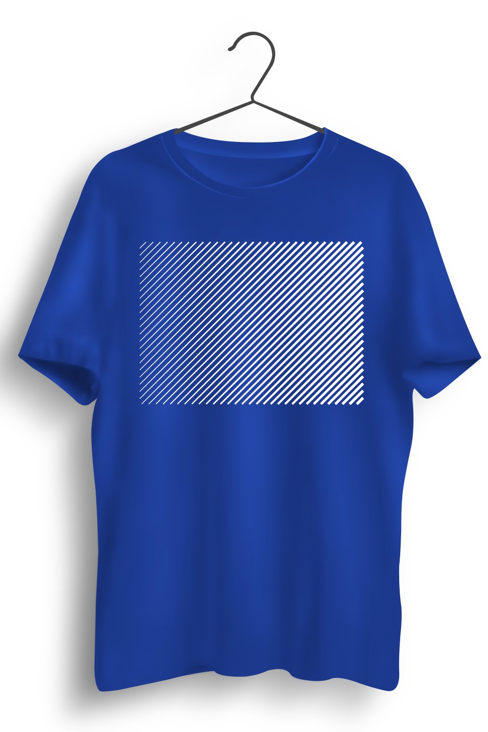 Stripes Fading Graphic Printed Blue Tshirt