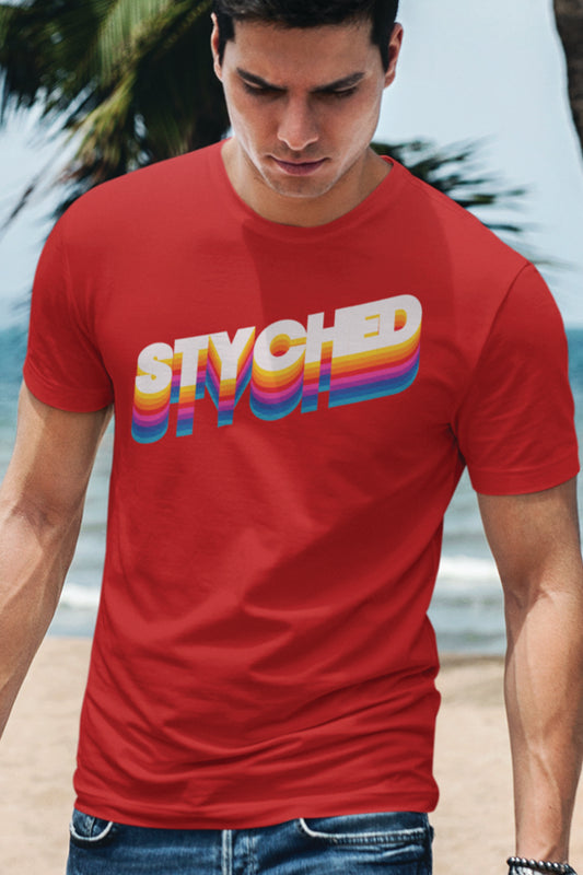 Styched Authentic Red Branded Graphic Tshirt