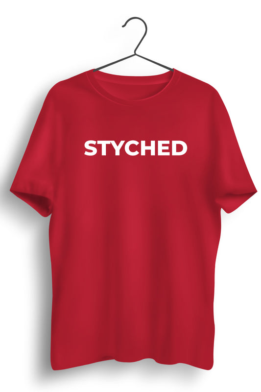 Styched Font Red Tshirt