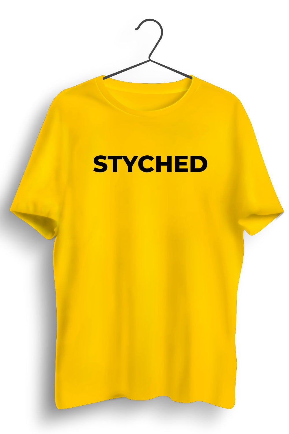 Styched Font Yellow Tshirt