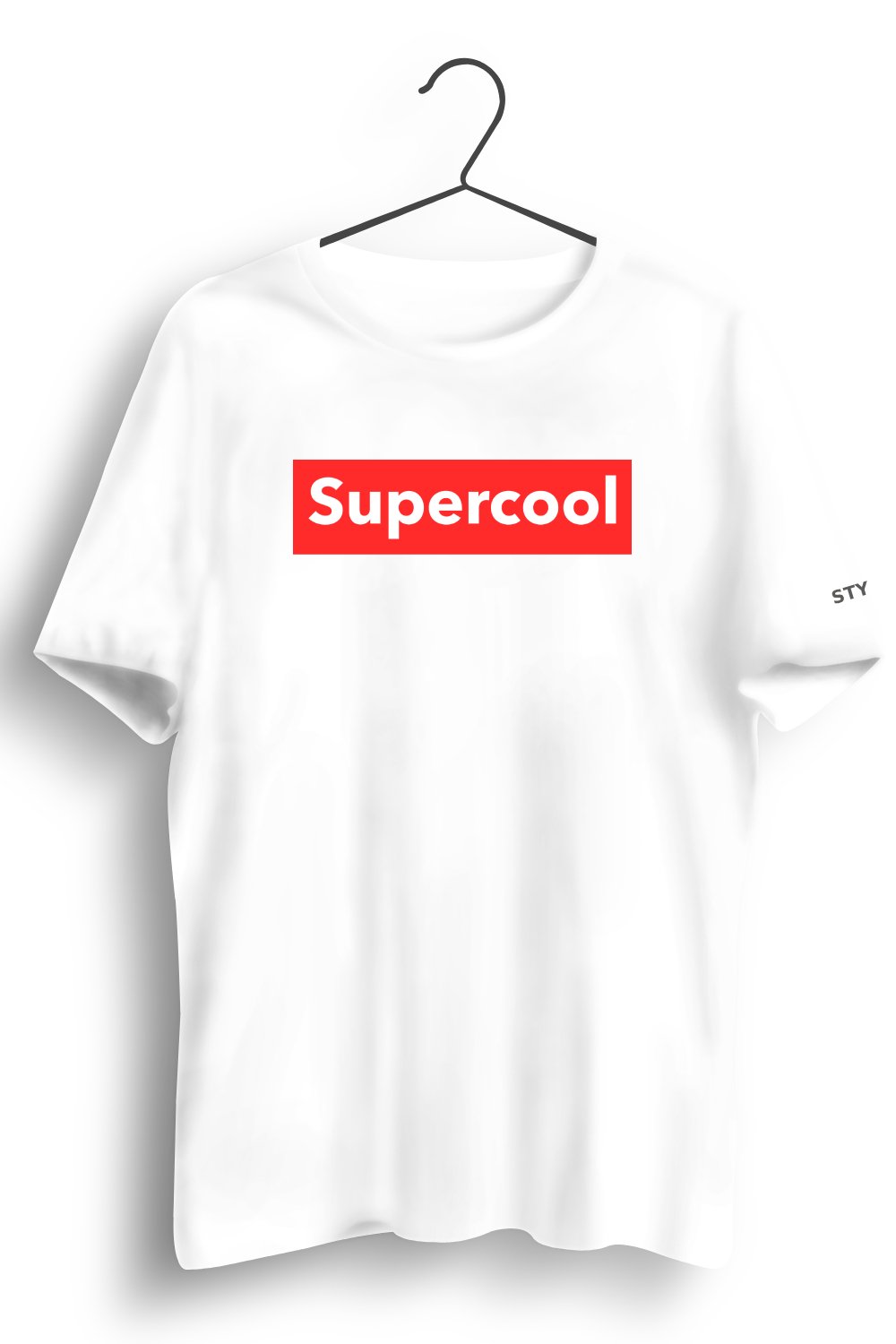 Supercool Graphic Printed White Tshirt