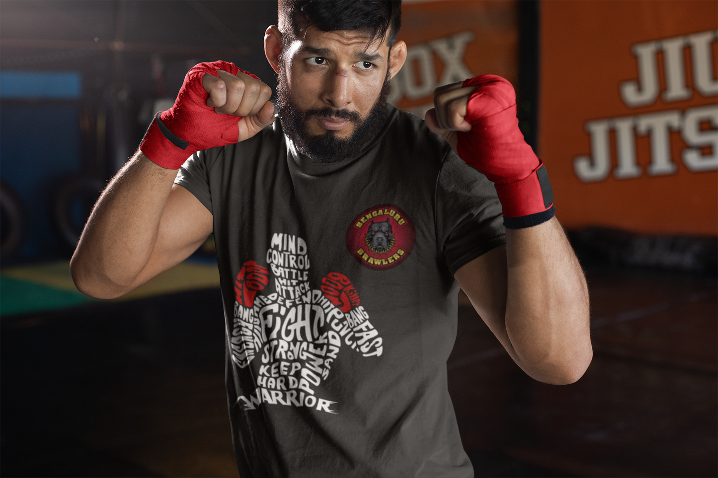 Bengaluru Brawlers Boxing Graphic Black Tshirt