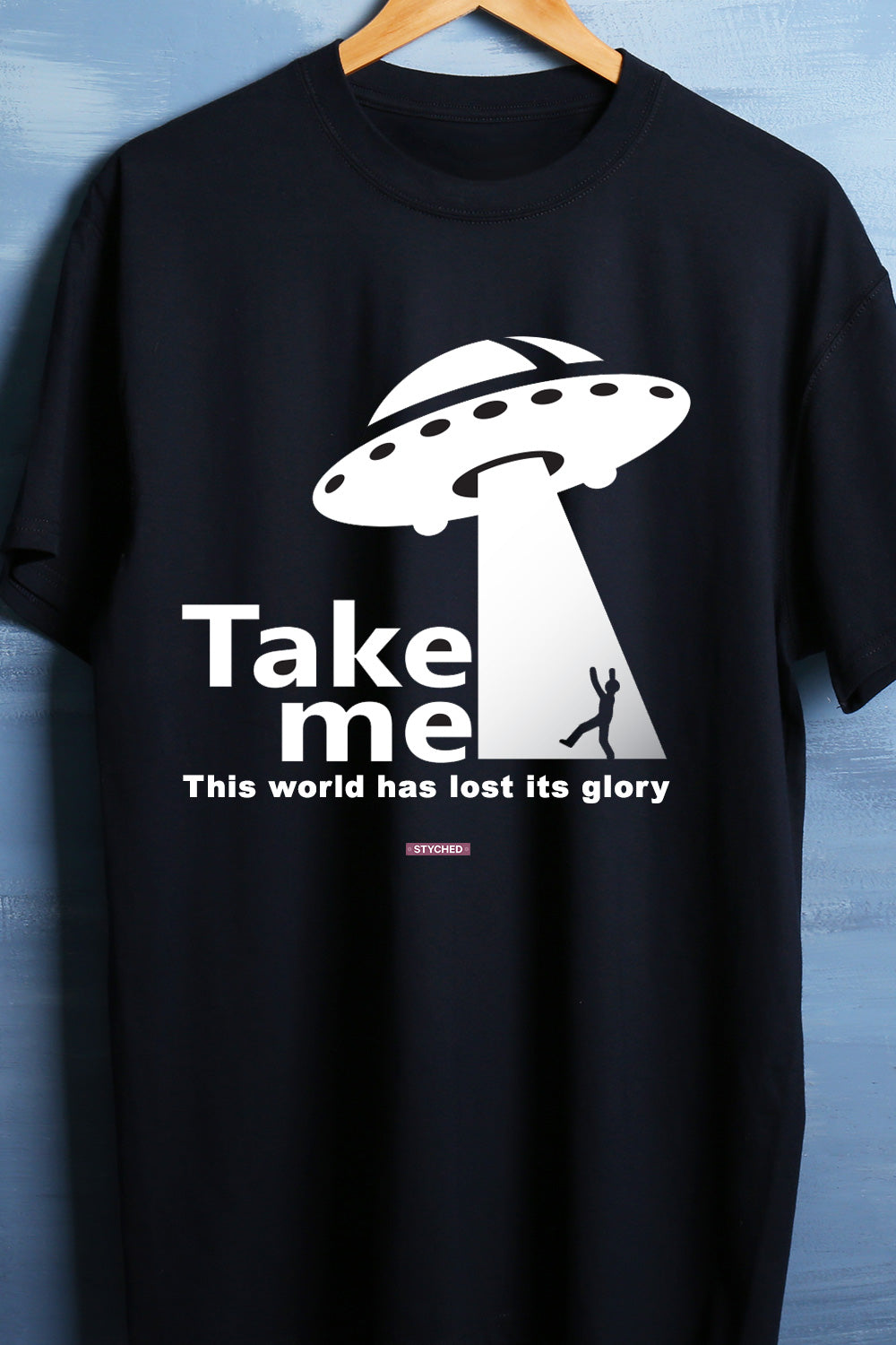 Take me - This world has lost its glory - Black funky casual tshirt