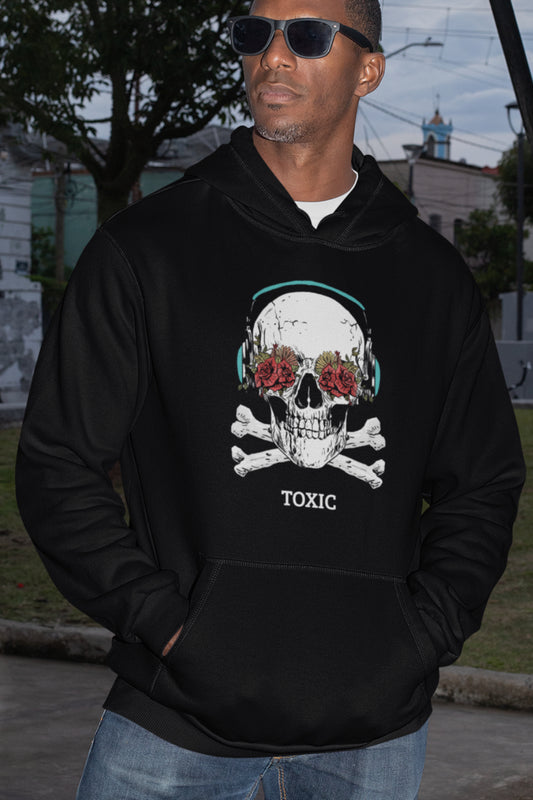 Toxic Skull Premium Non Zipper Black Hoodie