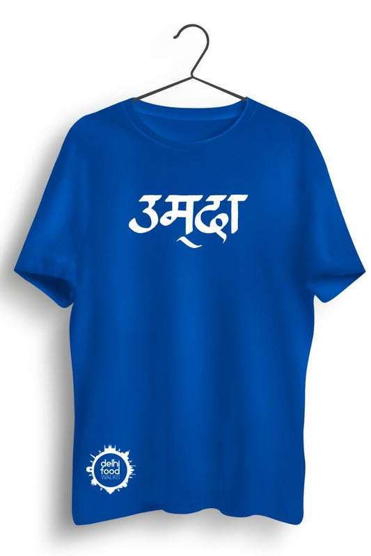 Umda Graphic Printed Blue Tshirt