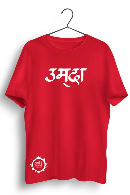 Umda Graphic Printed Red Tshirt