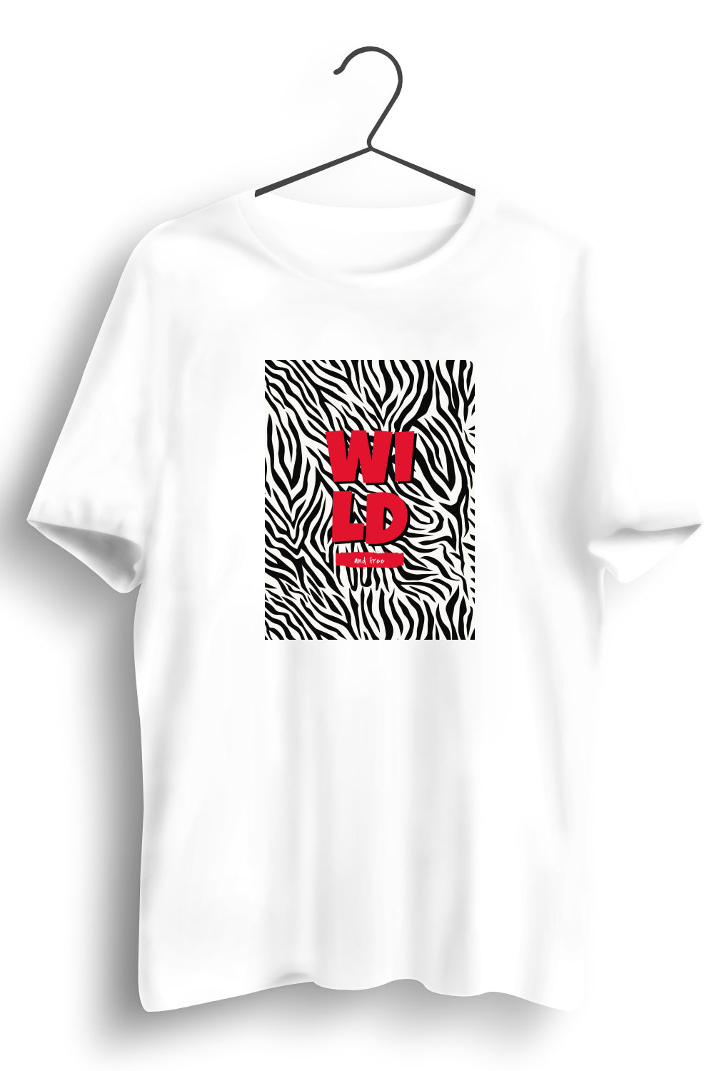 Wild Graphic Printed White Tshirt