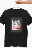 Work Sweat Achieve Black Dry-Fit T-Shirt