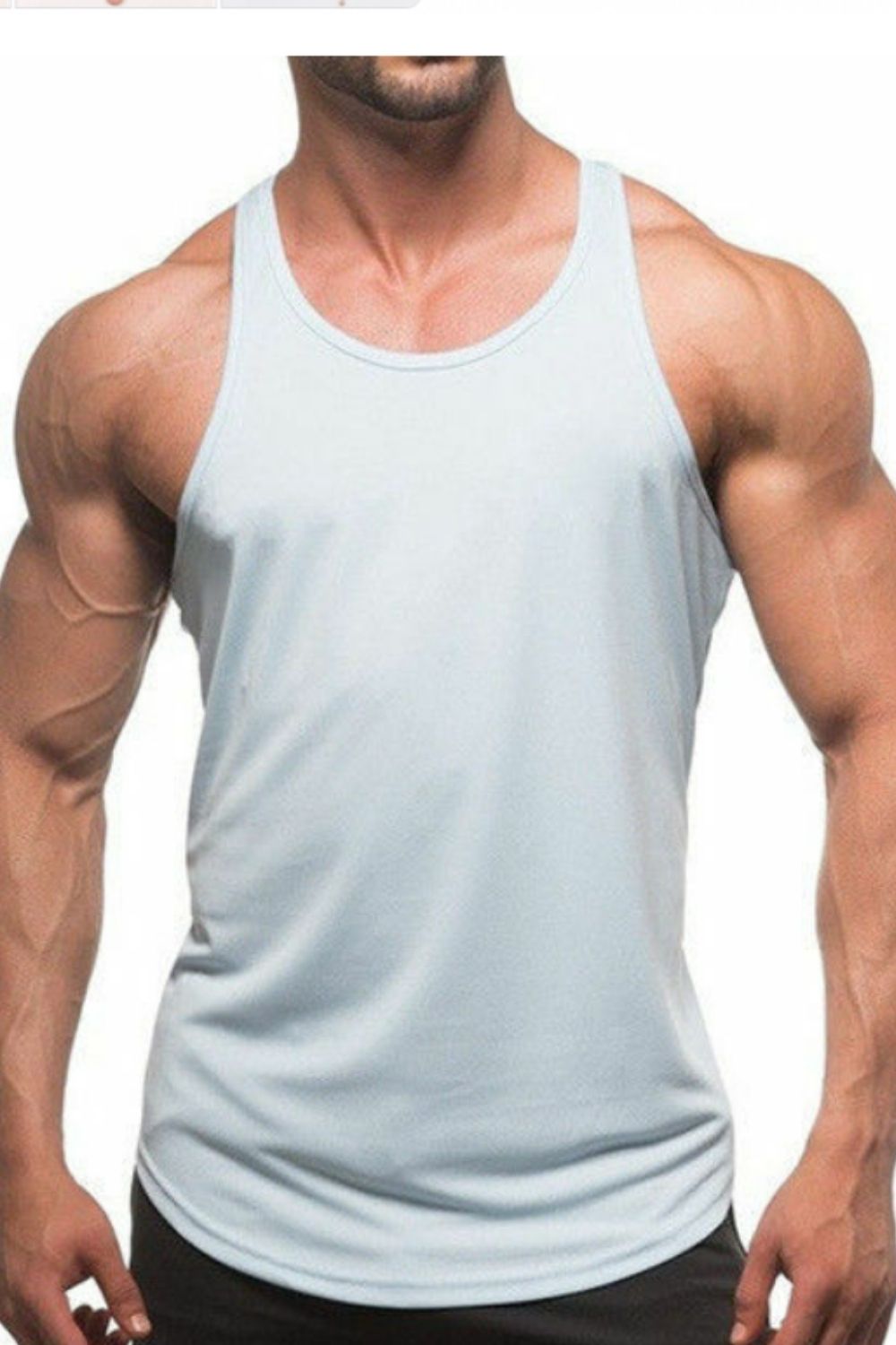 Workout Fit Sleeveless Tshirt White