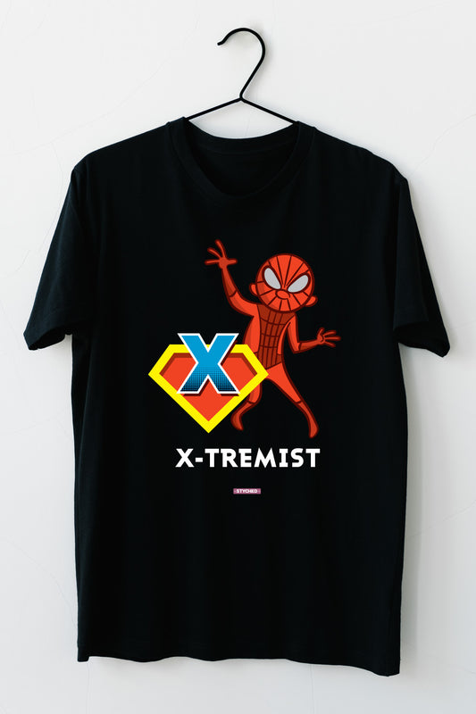 Xtremist by Styched Black Dry-Fit T-Shirt