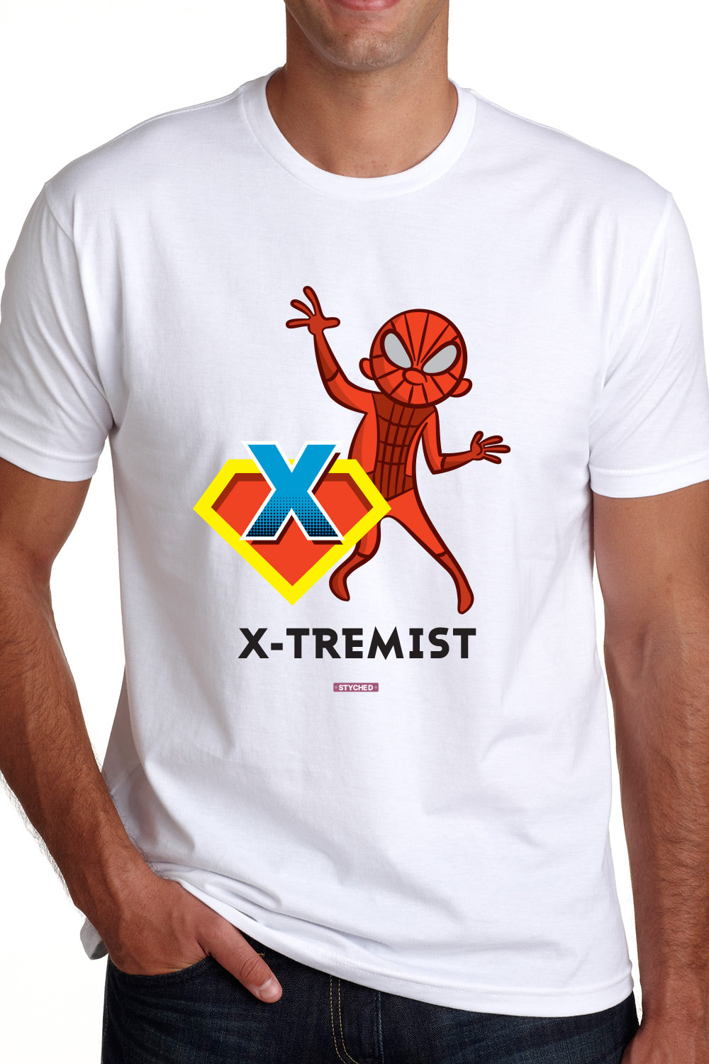 Xtremist by Styched White Dry-Fit T-Shirt