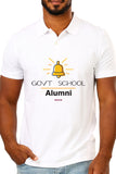 Save Govt. Schools Movement Tee - Styched in India Graphic Polo T-Shirt White Color