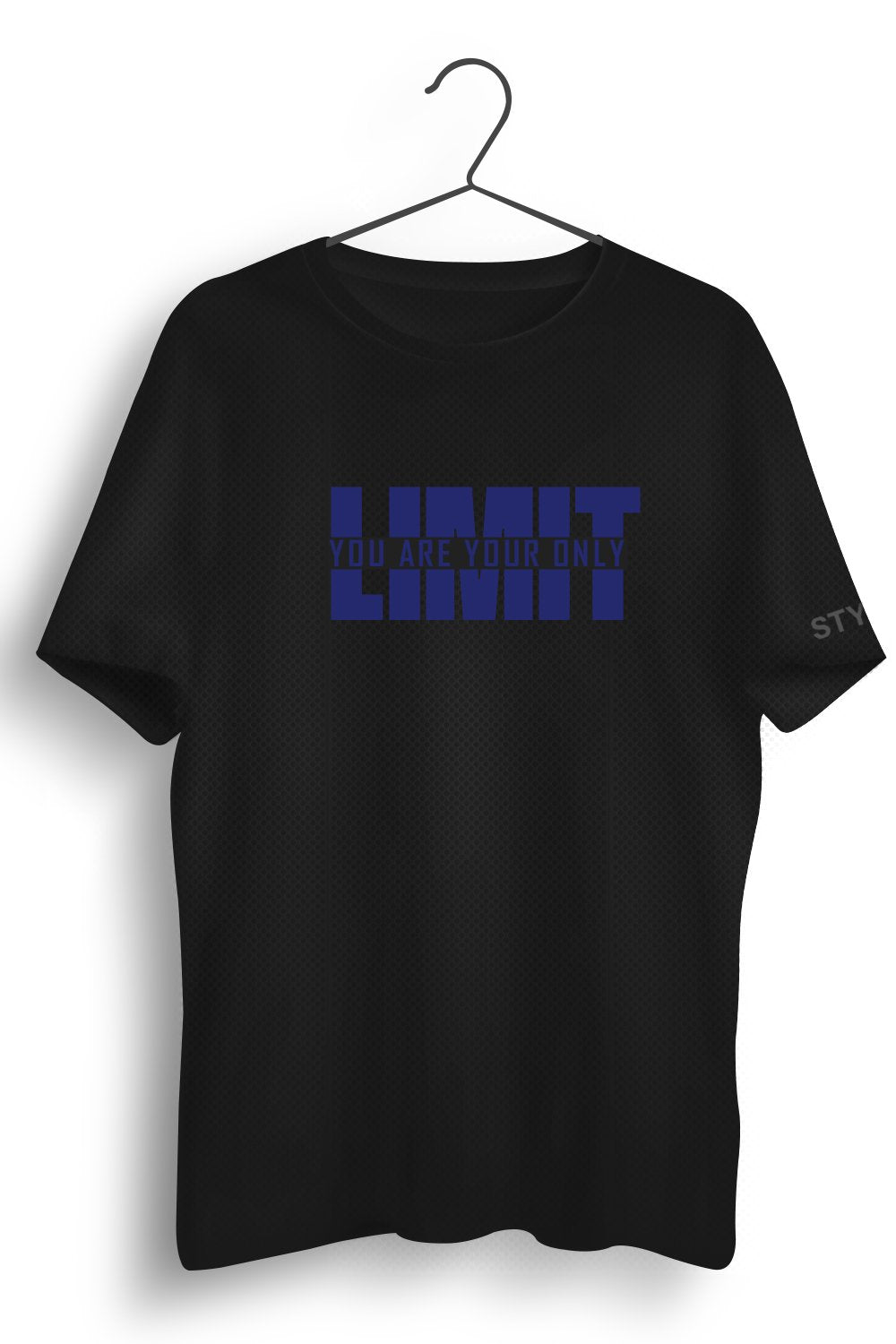 You Are Your Only Limit Printed Black Dry Fit Tee